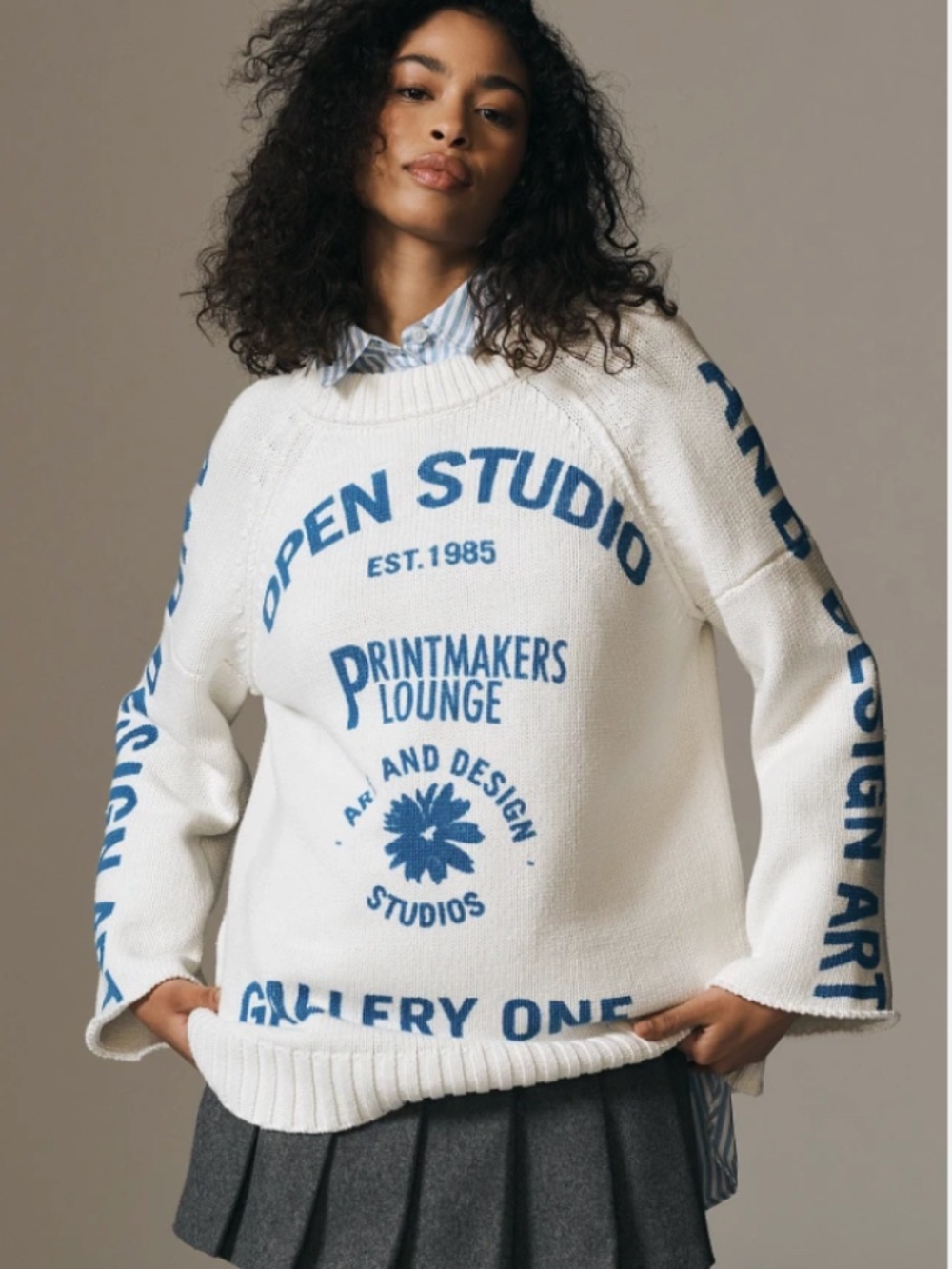 Anthropologie  Pilcro Graphic Crew Neck Sweater – NWT